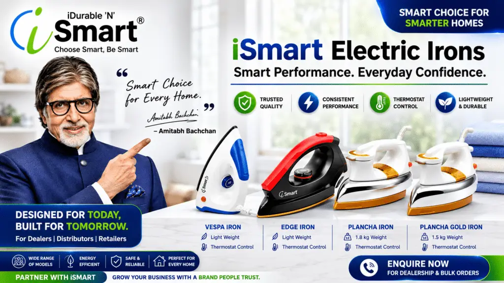 Electric Iron Manufacturer in Gurugram | iSmart